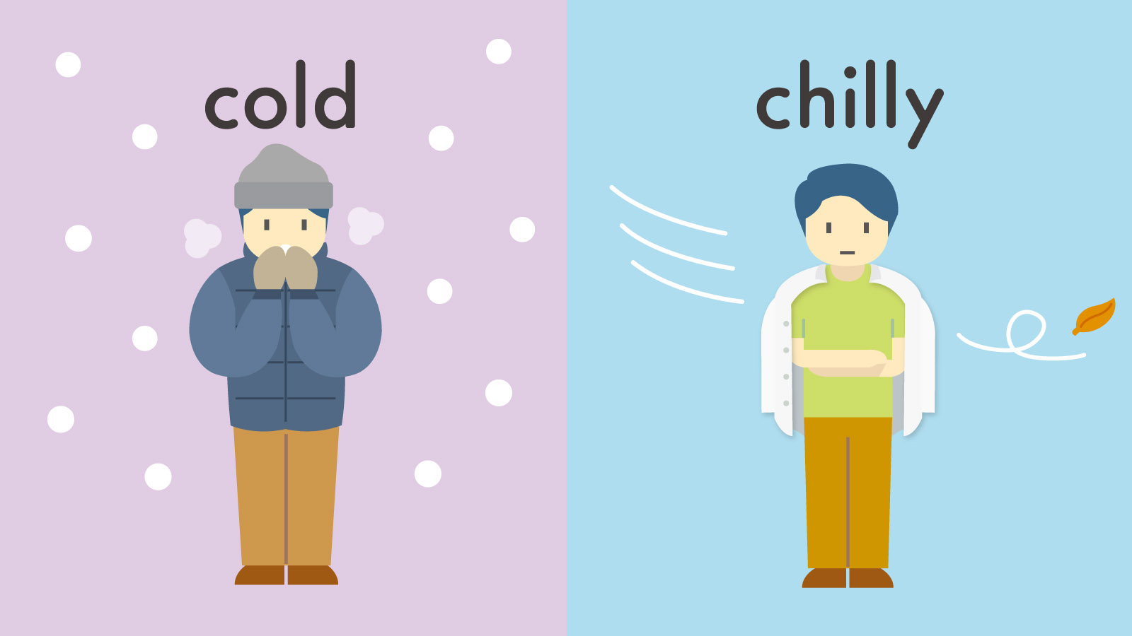 cold と chilly の違いとは？