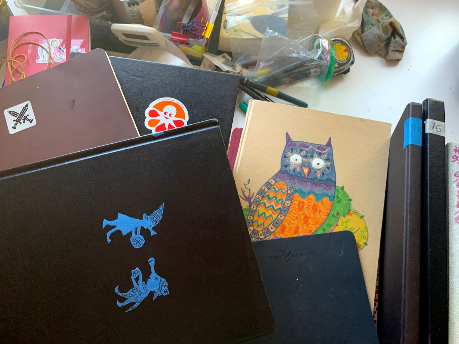 ApplePine How I store my sketchbooks (now).