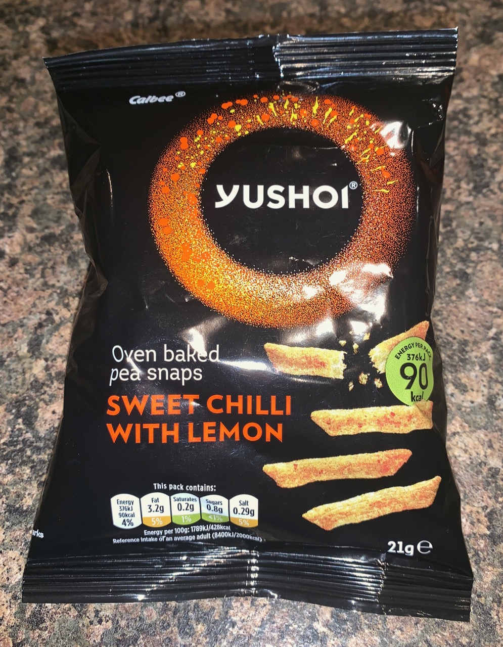 FOODSTUFF FINDS Yushoi Sweet Chilli with Lemon Pea Snaps (Waitrose) By