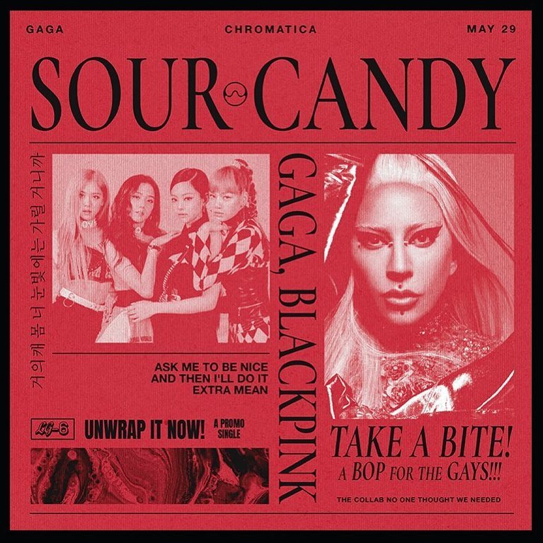 Lady Gaga Fanmade Covers Sour Candy Fanmade Promo Art