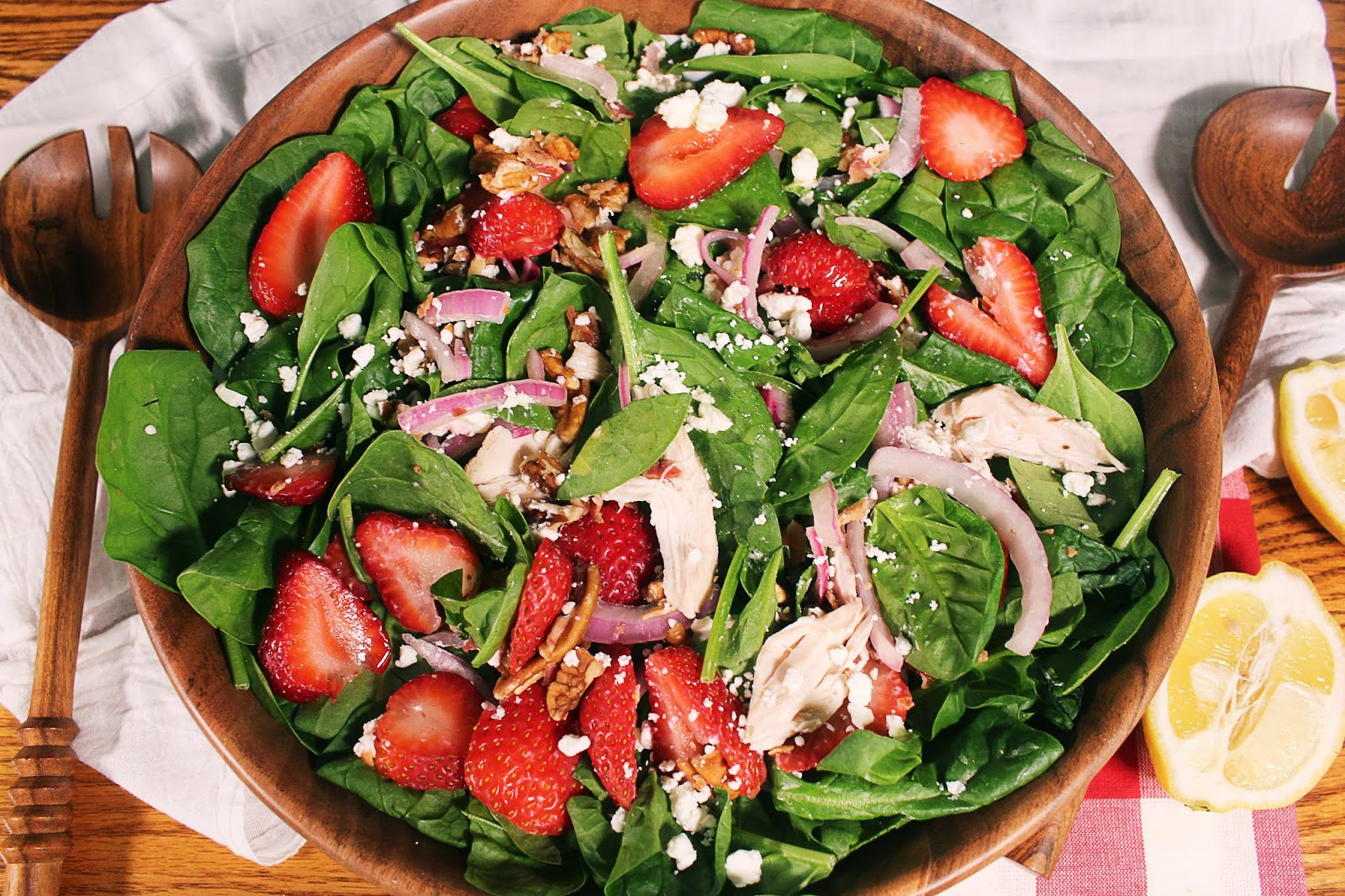 Kylee's Kitchen Strawberry salad with lemon Dijon vinaigrette
