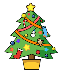christmas clip arts tree cartoon holidays