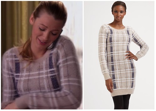 Gossip Girl Season 5 Episode 15 Serenas Plaid Sweater Dress Shop Your Tv