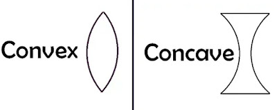 Shape of convex and concave lens