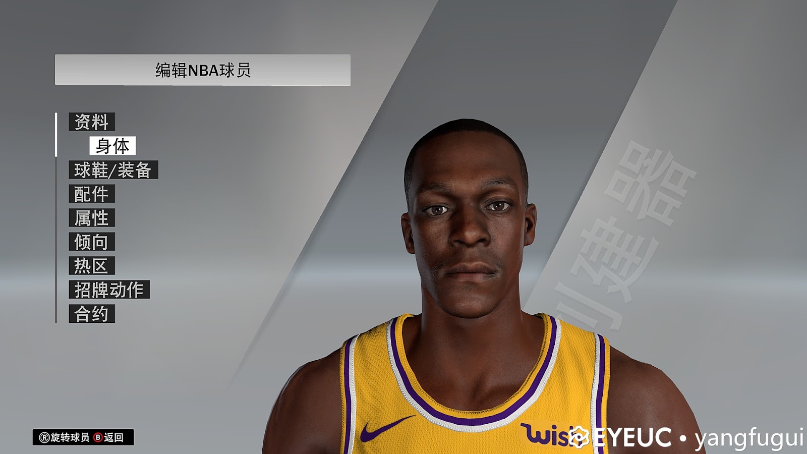 Rajon Rondo Face And Body Model By Yangfugui For 2k20 Nba 2k Updates Roster Update Cyberface Etc