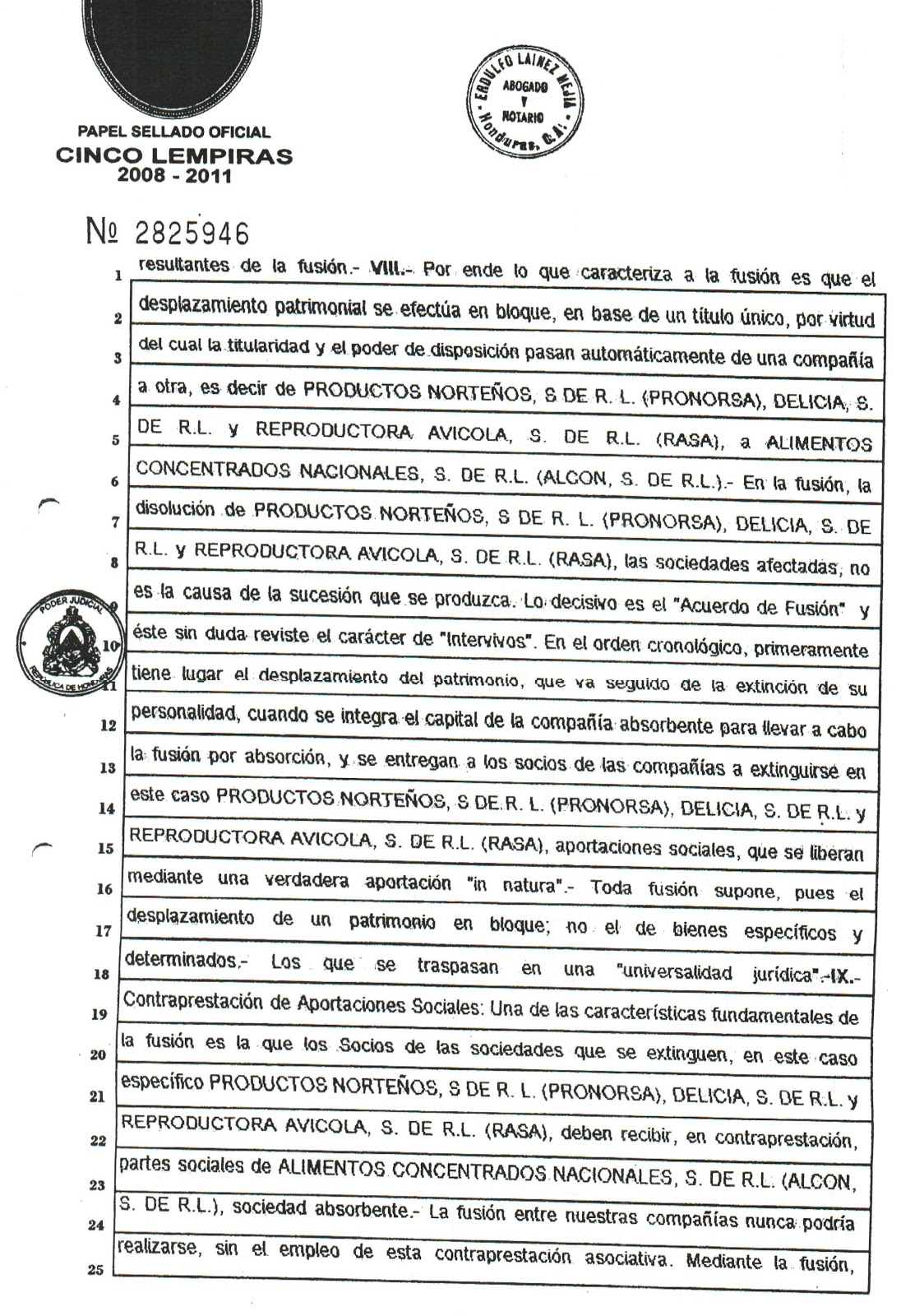 Modelos de Contratos Mercantiles (Honduras): Modelo Protocolizacion
