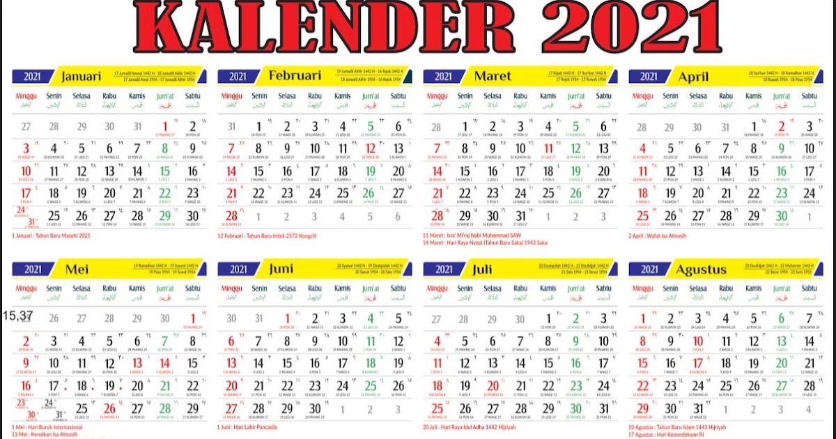 Kalender 2021 Pdf