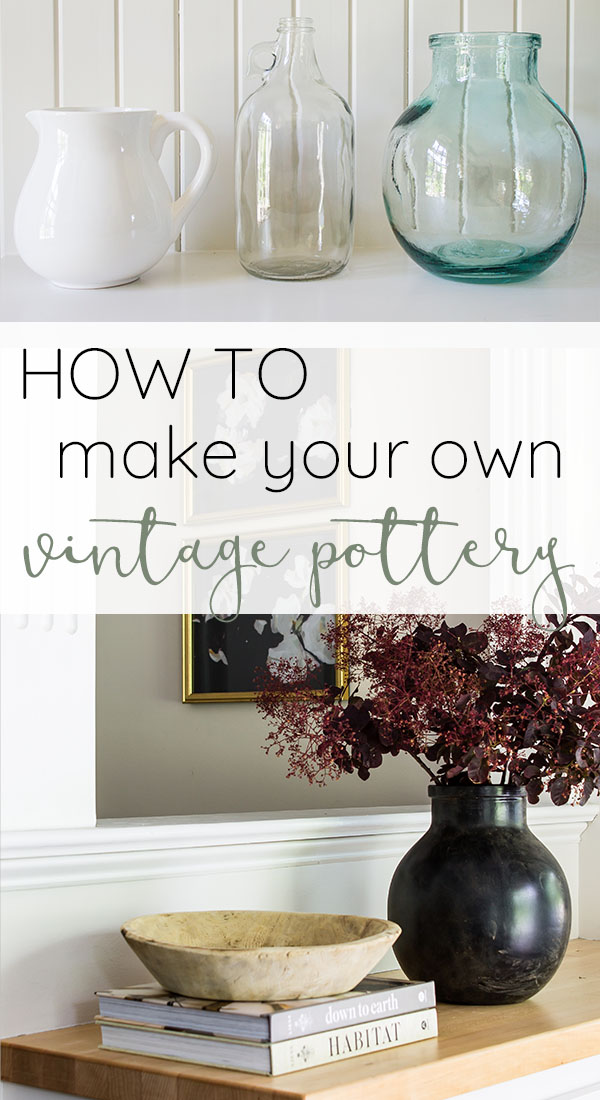 How to make your own faux vintage pottery vases