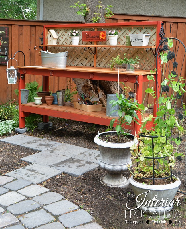Simple Potting Bench You Can Build In An Afternoon Interior Frugalista
