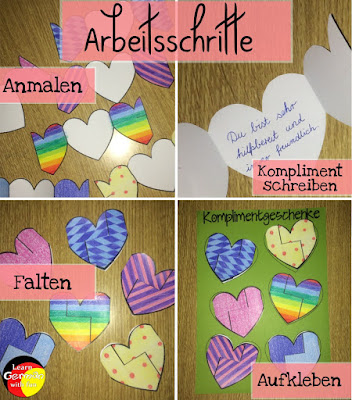 Komplimente schenken- Bastelanleitung für Valentinstag