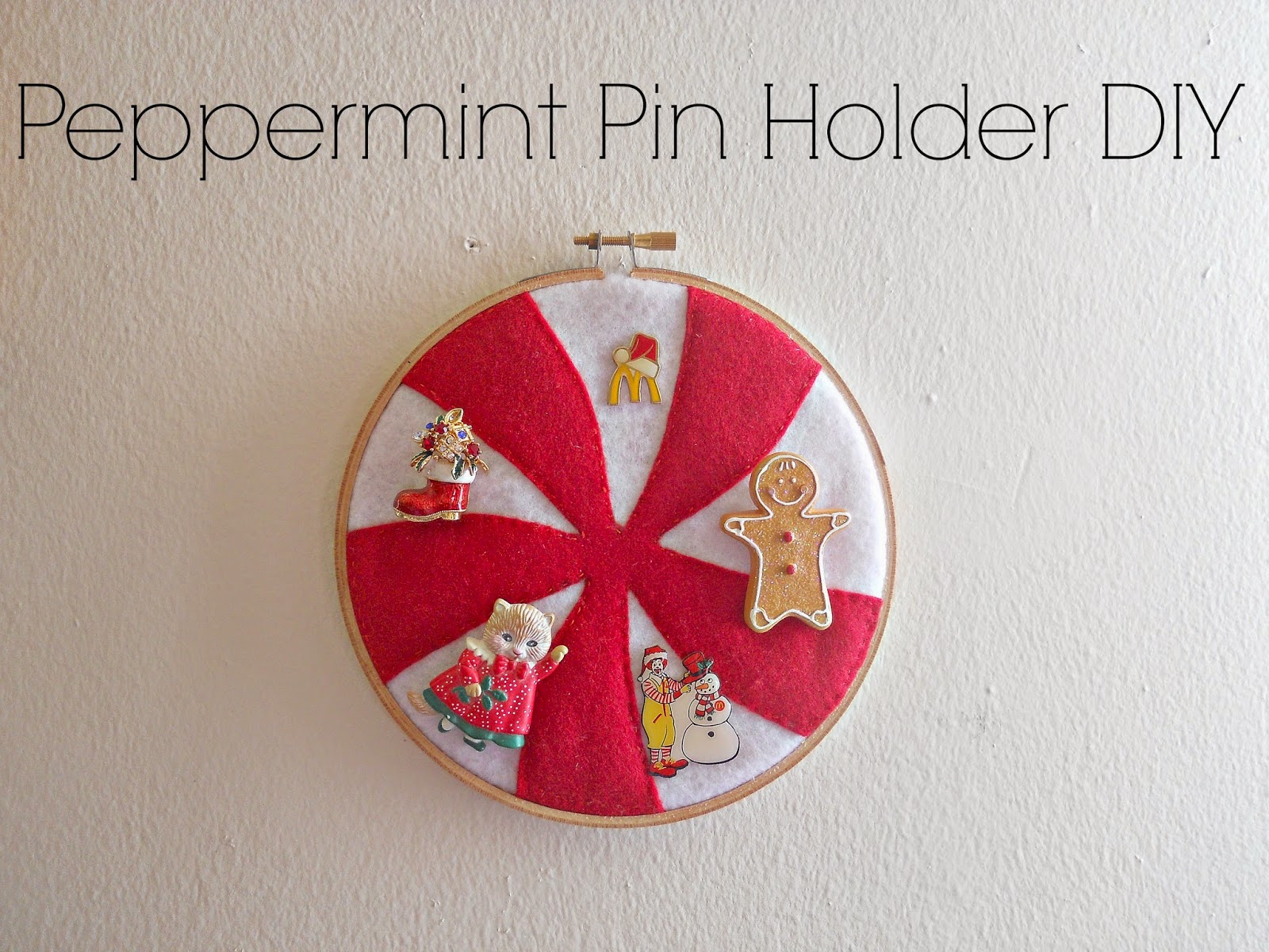 Peppermint Pin Holder DIY Running With A Glue Gun