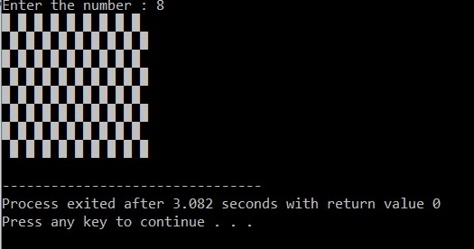 C Program To Print Chess Board | C Programming