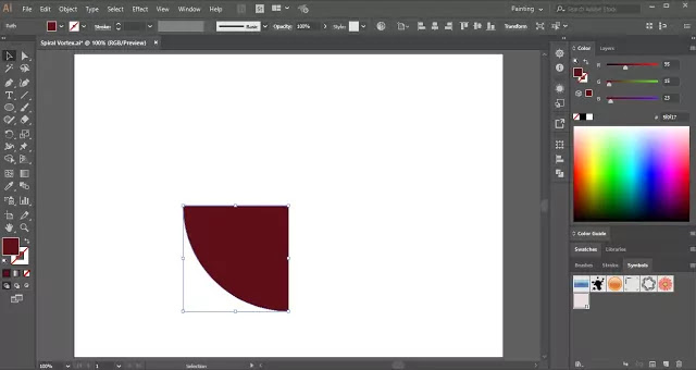 Spiral Vortex in Adobe Illustrator