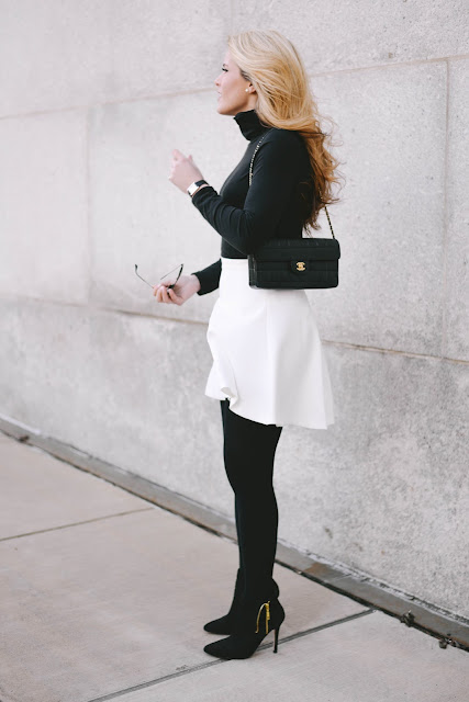 White skirt and black tights Clearance