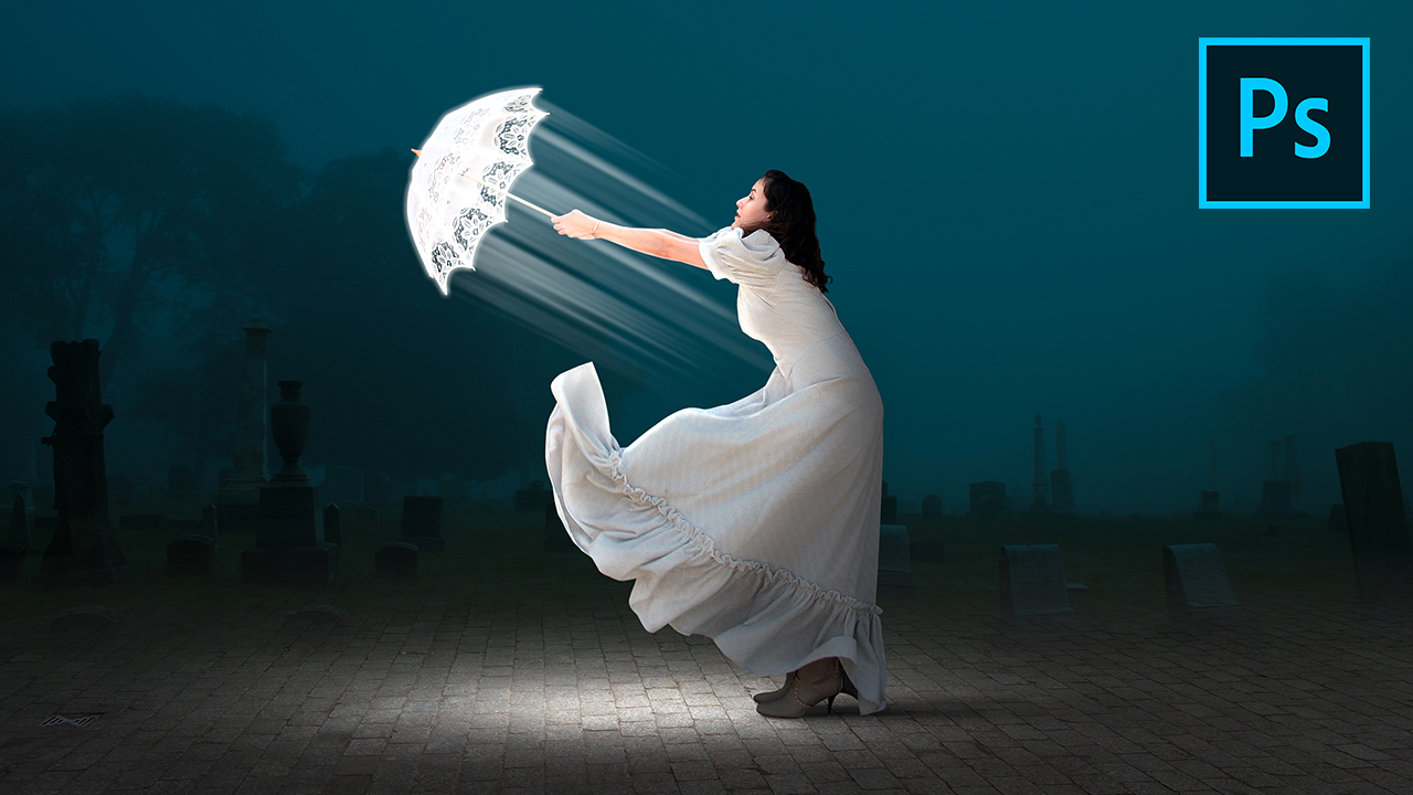 Glowing Umbrella Tutorial Manipulation Effects