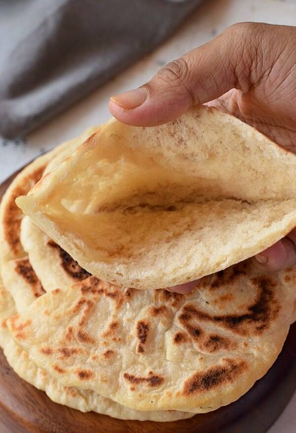 homemade pita pocket bread