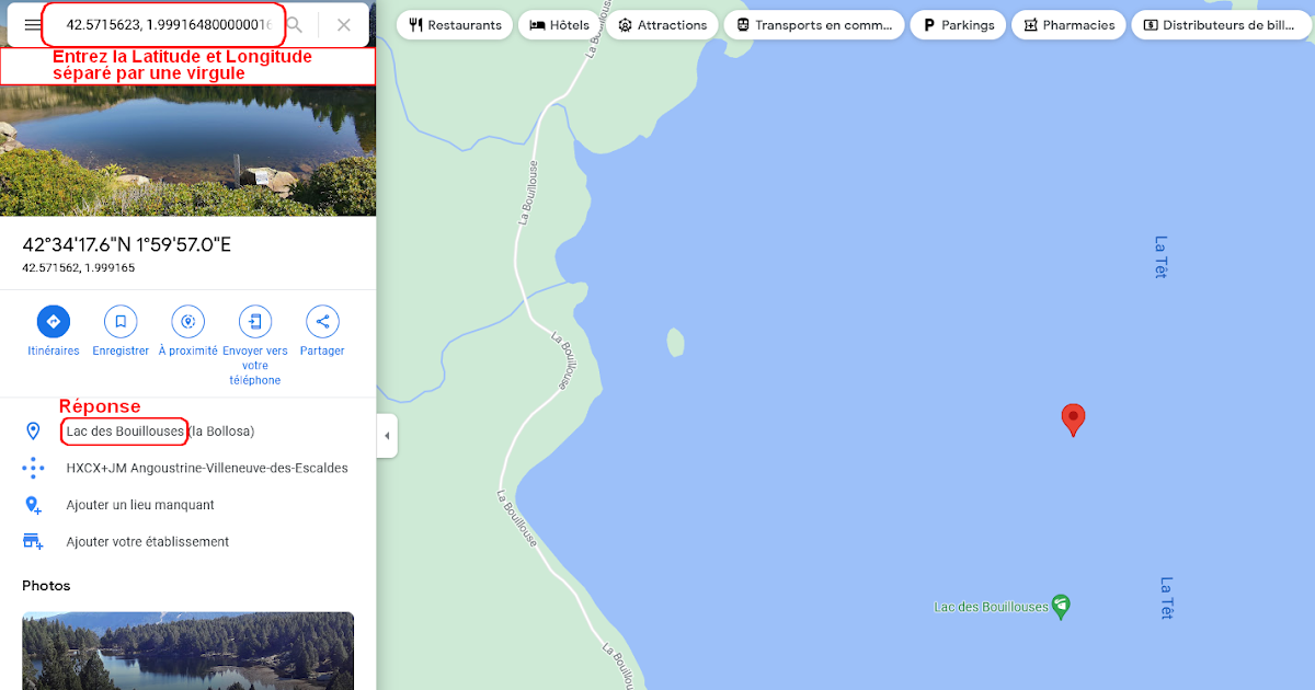 Quel lac se trouve aux coordonnées GPS (en degrés décimaux) suivantes ? Tutoriel réponse Pix.fr Quel lac se trouve aux coordonnées GPS (en degrés décimaux) suivantes ? Tutoriel réponse Pix.fr