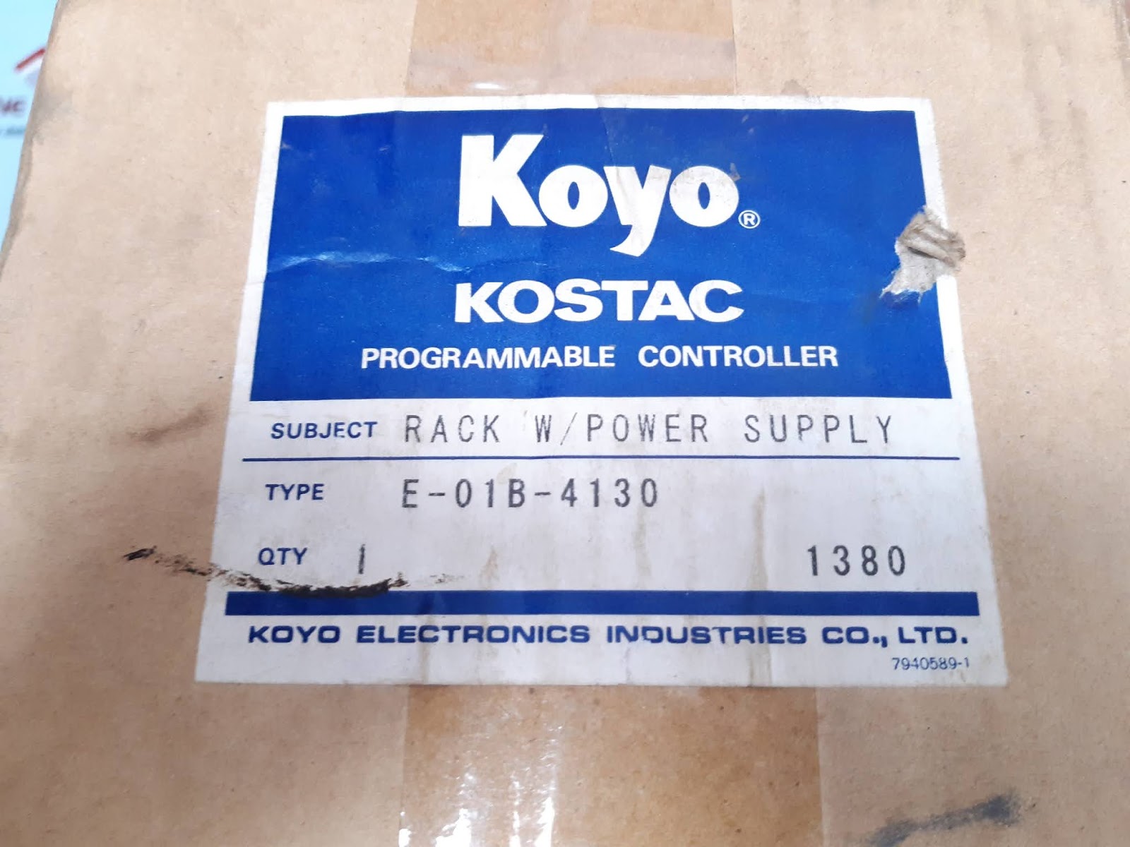 KOYO ELECTRONICS E01B4130 PROGRAMMABLE CONTROLLER Aeliya Marine