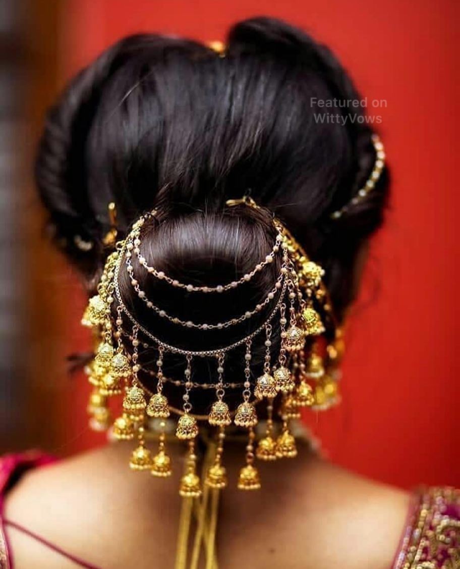 Styled in Pakistan on Instagram: “How stunning are these bun hairstyles  with floral details?🌸 (All… | Hair up styles, Pakistani bridal hairstyles,  Bridal hair buns