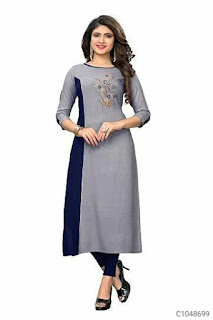 Elegant Cotton Printed Straight Casual Kurtis