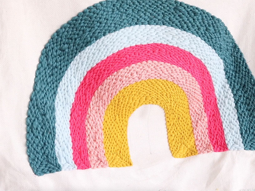 diy cojin arcoiris