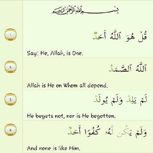 Surat al ikhlas dan artinya