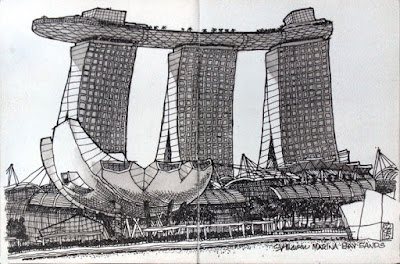 Marina May Sands hotel sketch