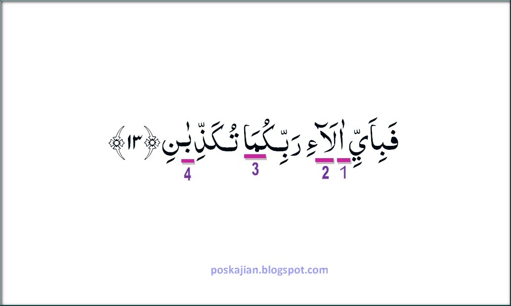 Hukum Tajwid Surat ArRahman Ayat 13 Dengan Penjelasannya