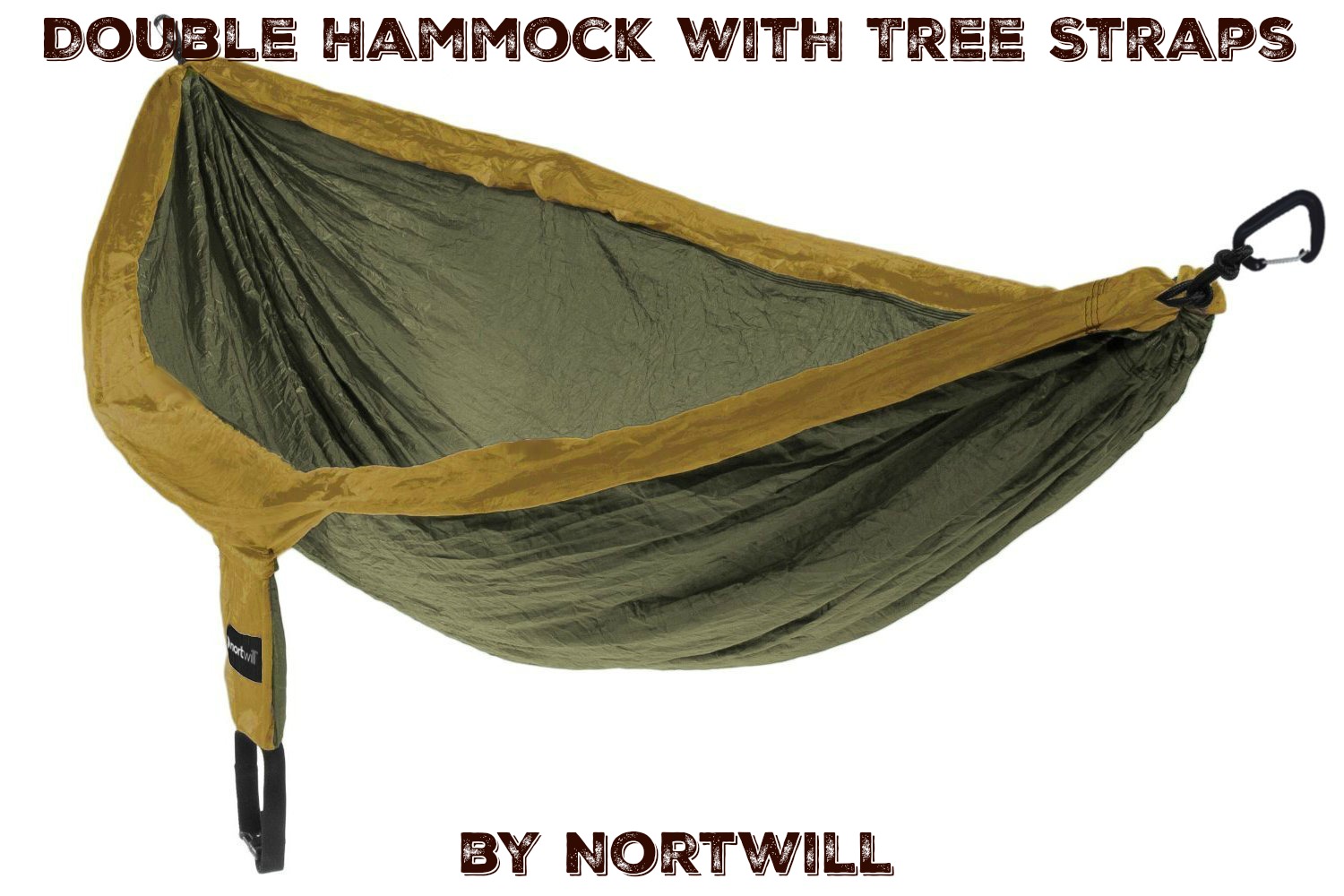 GlamRiver Double Hammock with Tree Straps by Nortwill