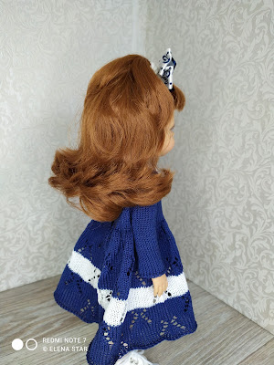 Хлопковое платье для куколок 32-34 см