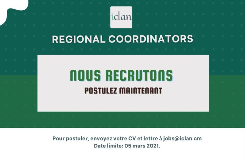 Recrutement des coordinateurs régionaux