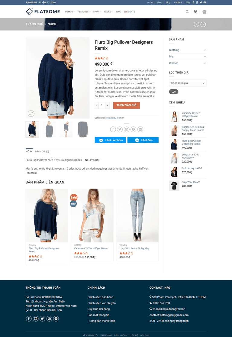 Dịch vụ convert theme Flatsome sang Blogspot