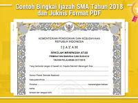 Contoh Bingkai Ijazah SMA Tahun 2018 dan Juknis Format PDF