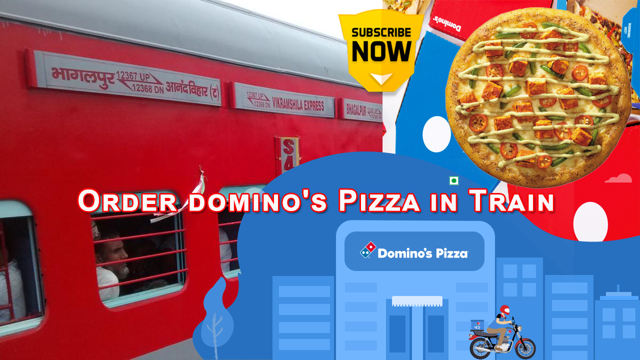 How to Order domino's Pizza in Train Live Demo Domino's Pizza India