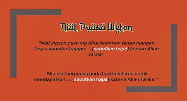 niat puasa weton