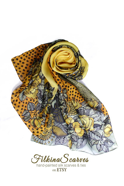 Silk Bridal Shawl, Evening Formal Wrap, Hand Painted Silk Scarf, Summer Scarf Yellow, Floral Summer Scarf, Women's Gift, Yellow roses Scarf, FilkinaScarves on Etsy #womensgifts #giftforher #summer #scarf #yellow #painted #roses #filkinascarves #etsy #bridalgift #evening #wrap #floral