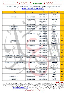 غلاف ارقام الدعم الفني للمنصة الرقمية للتدريب عن بعد