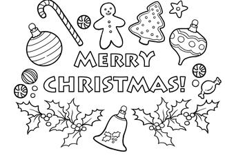 Kumpulan Mewarnai Gambar Ucapan Natal Terbaru Terlengkap | gambarcoloring