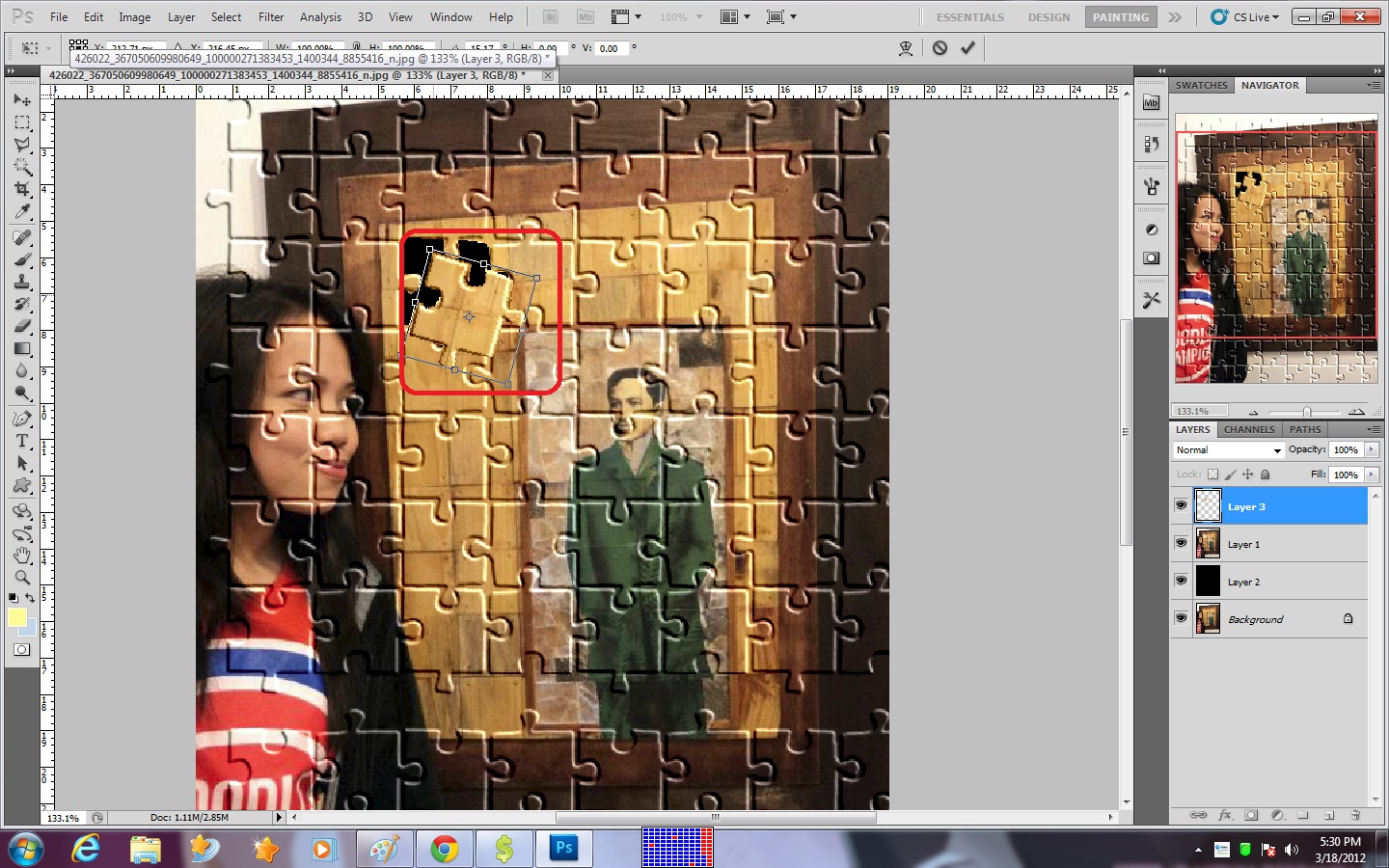 Computer tutorials and others How to make puzzle effect pictures in