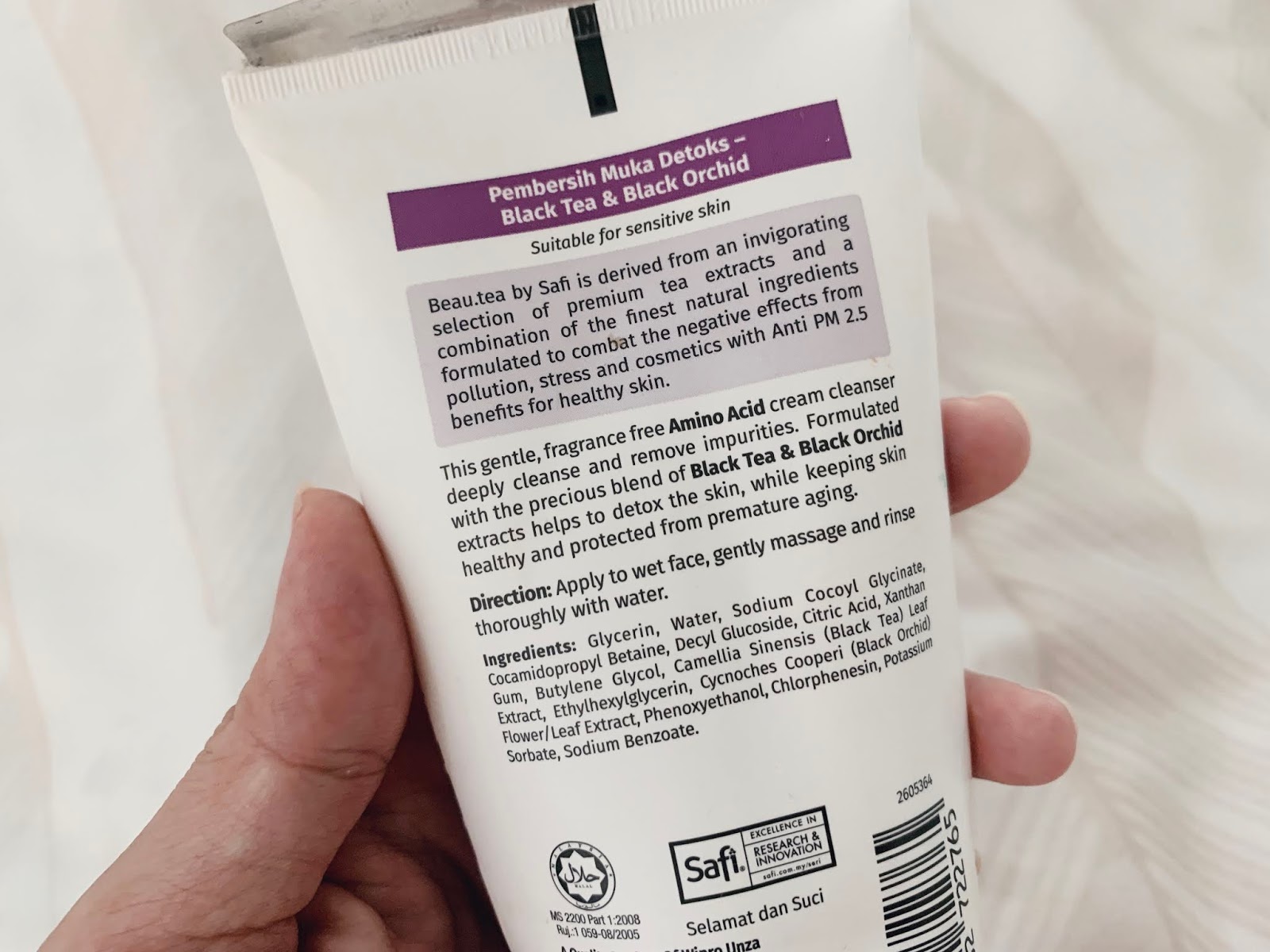 Beautea by Safi Black Tea & Black Orchid Detox Cream Cleanser Review