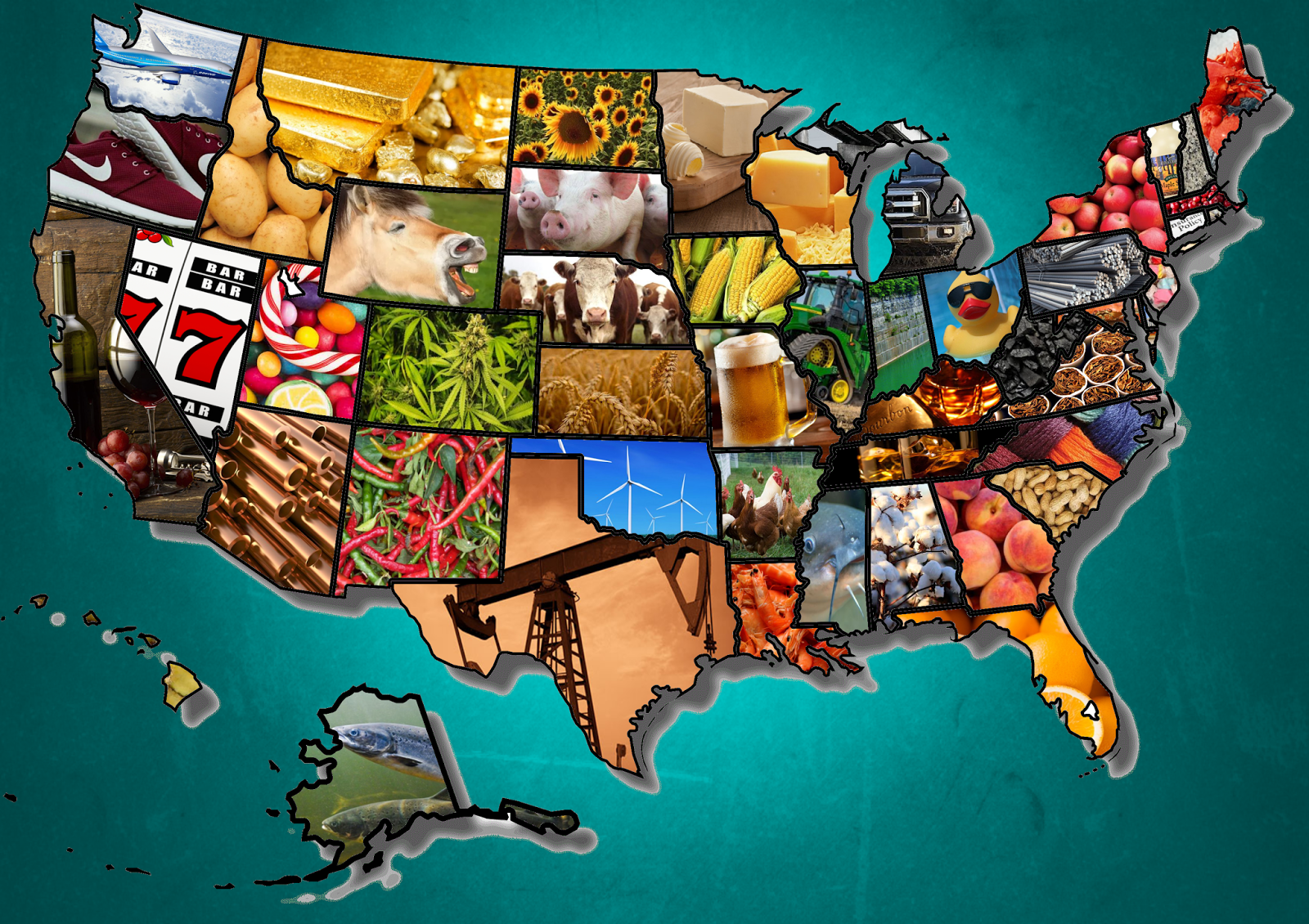 Most Iconic Product in Each U.S. State Vivid Maps