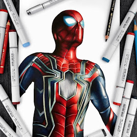 11-Spider-Man-Avengers-Infinity-War-Stephen-Ward-Movie-and-Comics-Superheroes-and-Villains-Drawings-www-designstack-co