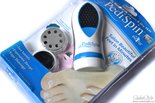 Pedispin Gently Removes Calluses & Dry Skin