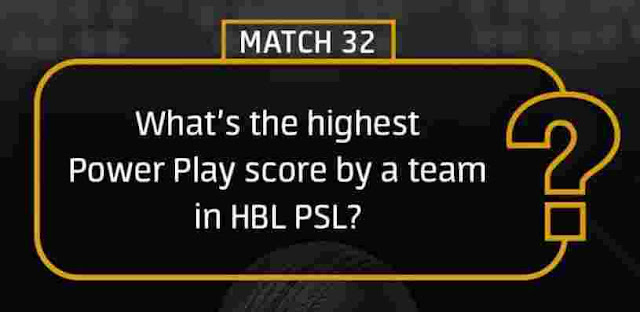 What's the highest Power Play score by a team in HBL PSL?