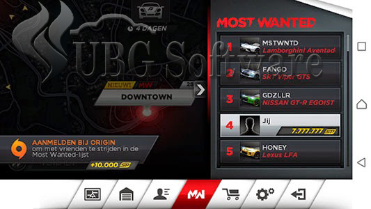 Need For Speed Most Wanted Mod APK - UBG Software