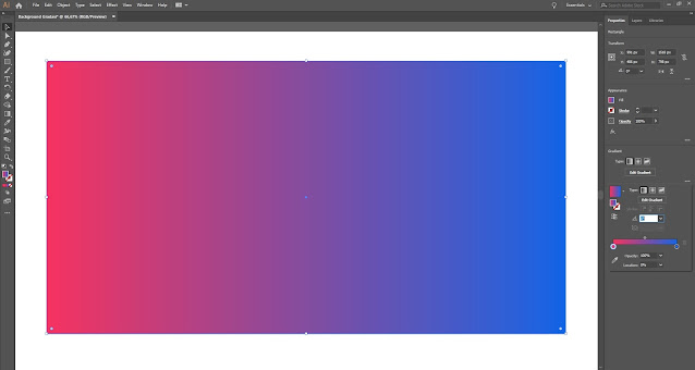 Gradasi warna di Adobe Illustrator terbaru