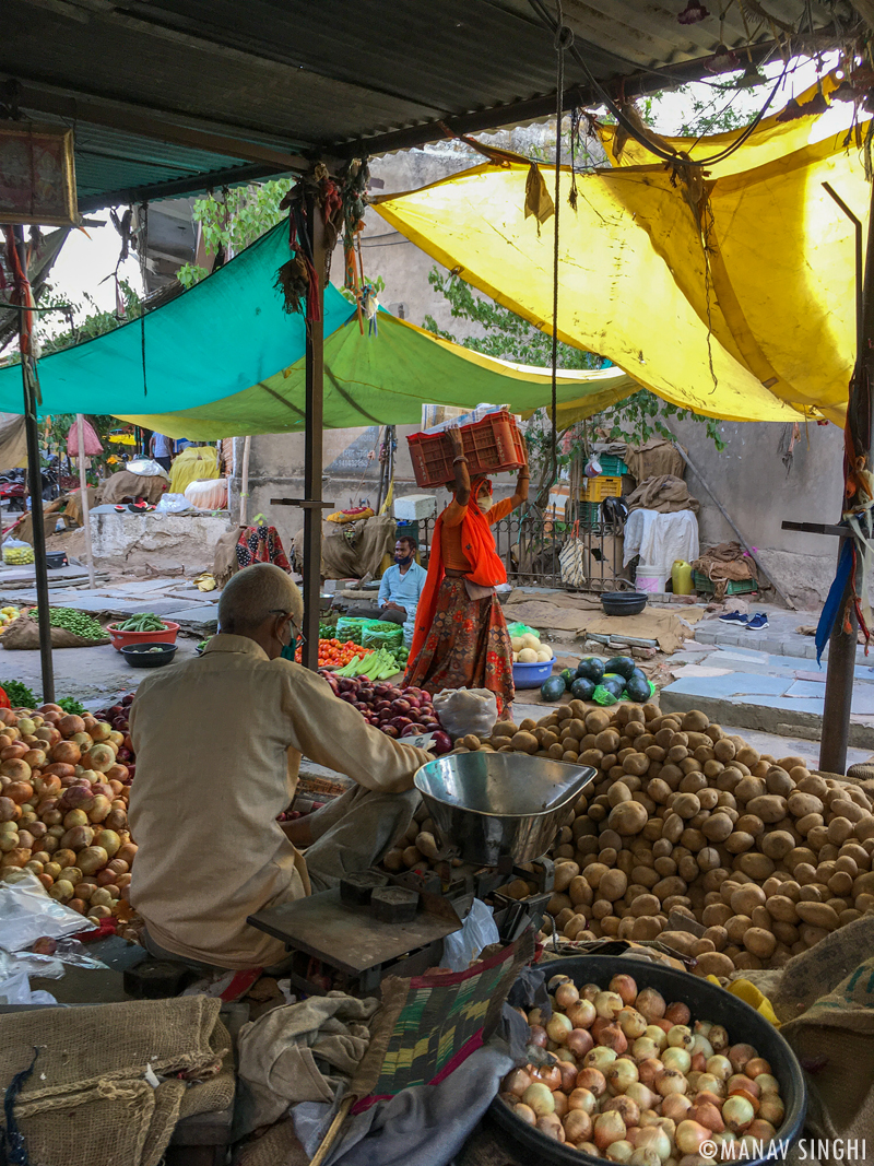 Lal Kothi Sabji Mandi, Jaipur. One of the biggest Vegetable Market of Jaipur.