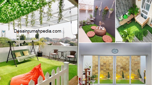 Rumah Cantik, 6 Desain Pilihan Taman Rumah dengan Rumput Sintetis