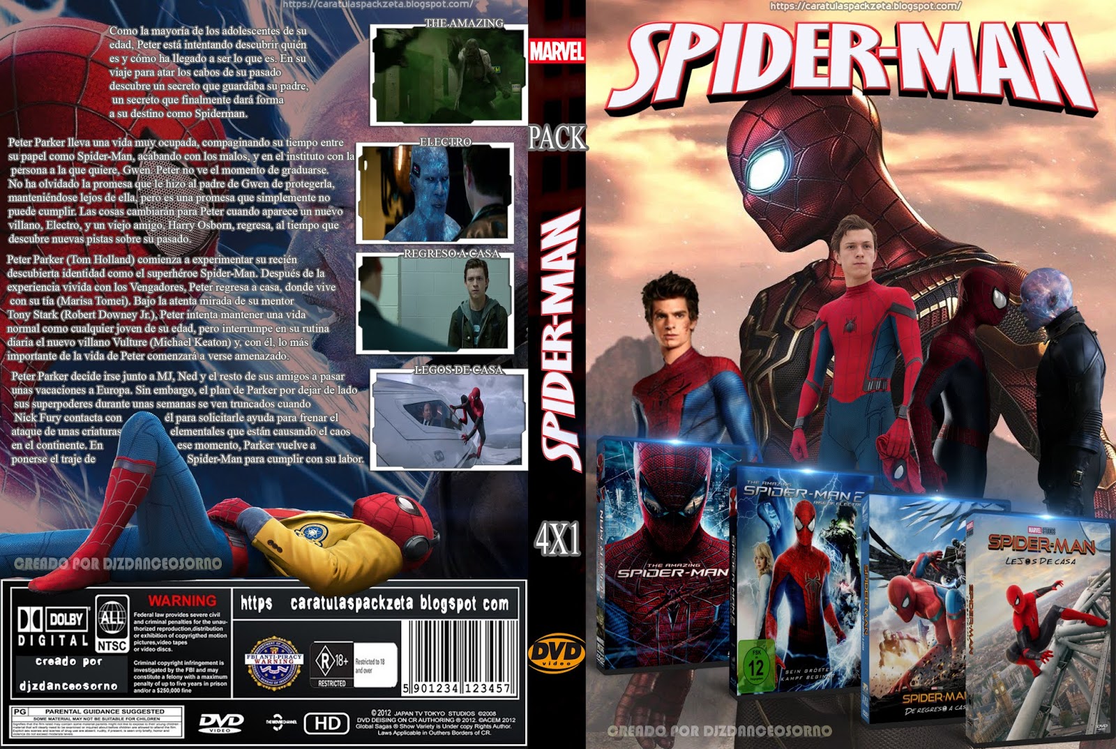 Spider Man No Way Home En Dvd Spiderman 4x1 vol.2 | CaratulasGratis