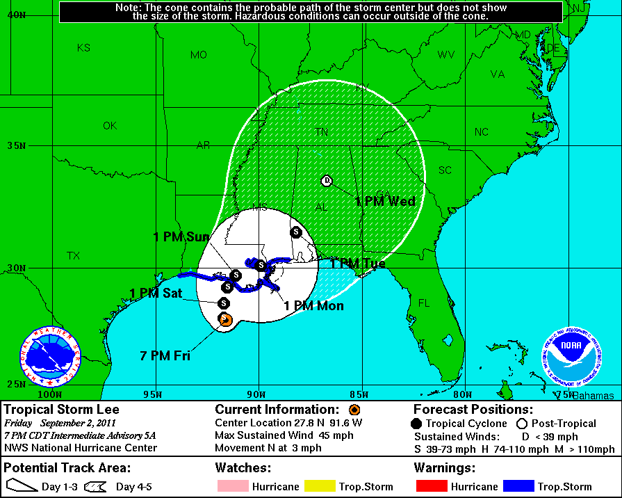 EYE OF THE STORM Tropical Storm Lee & Hurricane Katia